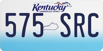 KY license plate 575SRC