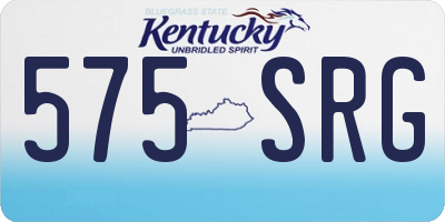 KY license plate 575SRG