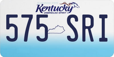 KY license plate 575SRI