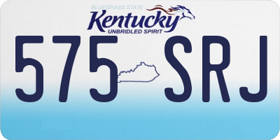 KY license plate 575SRJ