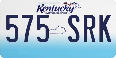 KY license plate 575SRK