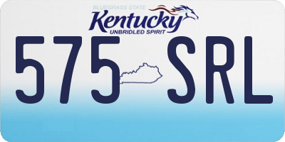 KY license plate 575SRL
