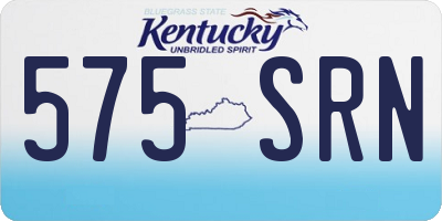 KY license plate 575SRN