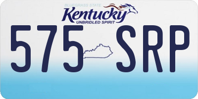 KY license plate 575SRP