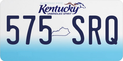 KY license plate 575SRQ