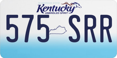 KY license plate 575SRR