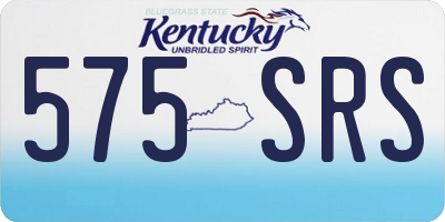 KY license plate 575SRS