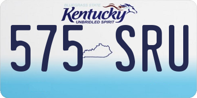 KY license plate 575SRU