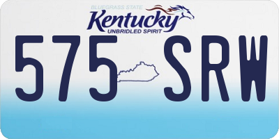 KY license plate 575SRW