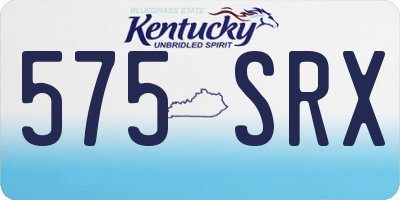 KY license plate 575SRX