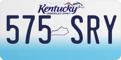 KY license plate 575SRY