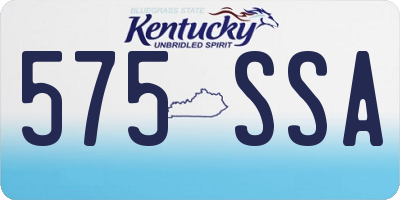 KY license plate 575SSA