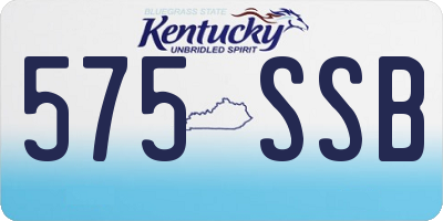 KY license plate 575SSB