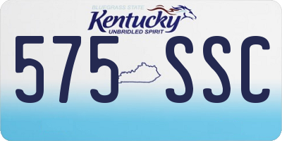 KY license plate 575SSC