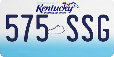KY license plate 575SSG