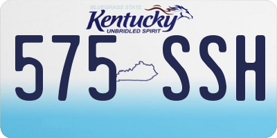KY license plate 575SSH