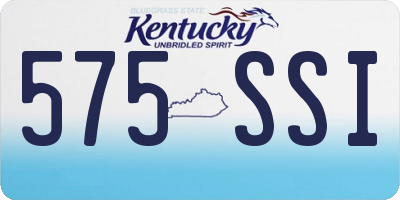 KY license plate 575SSI