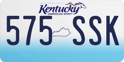 KY license plate 575SSK