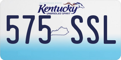 KY license plate 575SSL