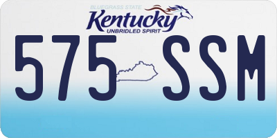 KY license plate 575SSM