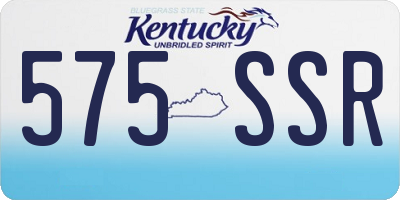KY license plate 575SSR