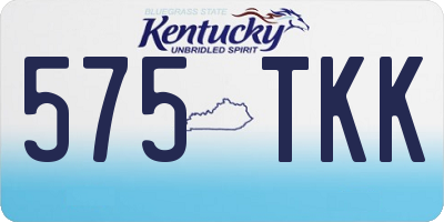 KY license plate 575TKK