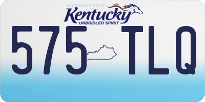 KY license plate 575TLQ