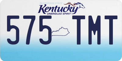 KY license plate 575TMT
