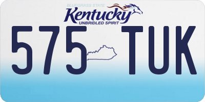 KY license plate 575TUK