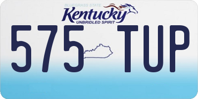 KY license plate 575TUP