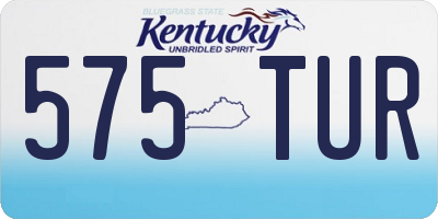 KY license plate 575TUR