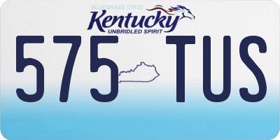 KY license plate 575TUS