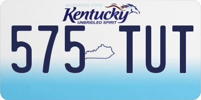 KY license plate 575TUT