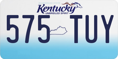 KY license plate 575TUY