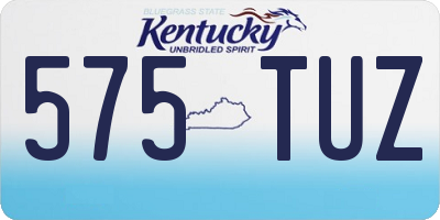 KY license plate 575TUZ