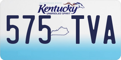 KY license plate 575TVA