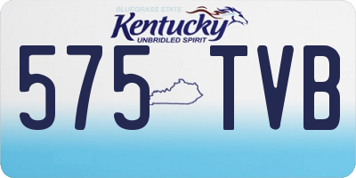 KY license plate 575TVB