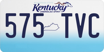 KY license plate 575TVC
