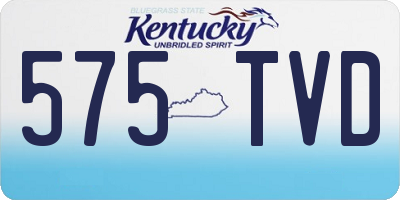 KY license plate 575TVD
