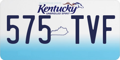 KY license plate 575TVF