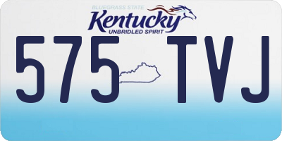KY license plate 575TVJ