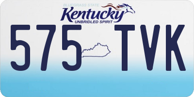 KY license plate 575TVK