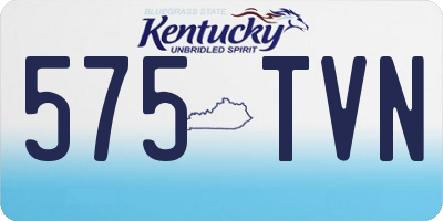 KY license plate 575TVN