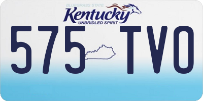 KY license plate 575TVO
