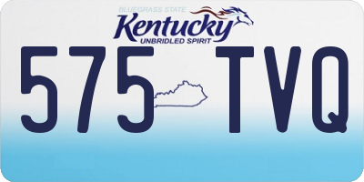 KY license plate 575TVQ