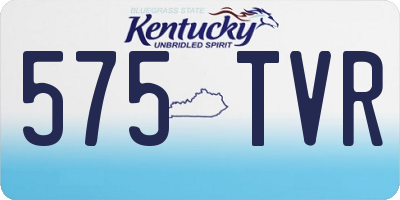KY license plate 575TVR