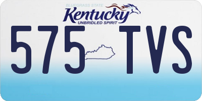 KY license plate 575TVS