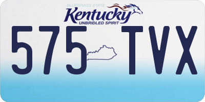 KY license plate 575TVX