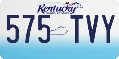 KY license plate 575TVY