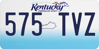 KY license plate 575TVZ